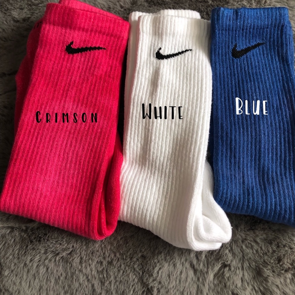🆕3 Pack ⭐️Nike Custom Colour Unisex Crew Socks | Any colour you choose - Picture 9 of 13